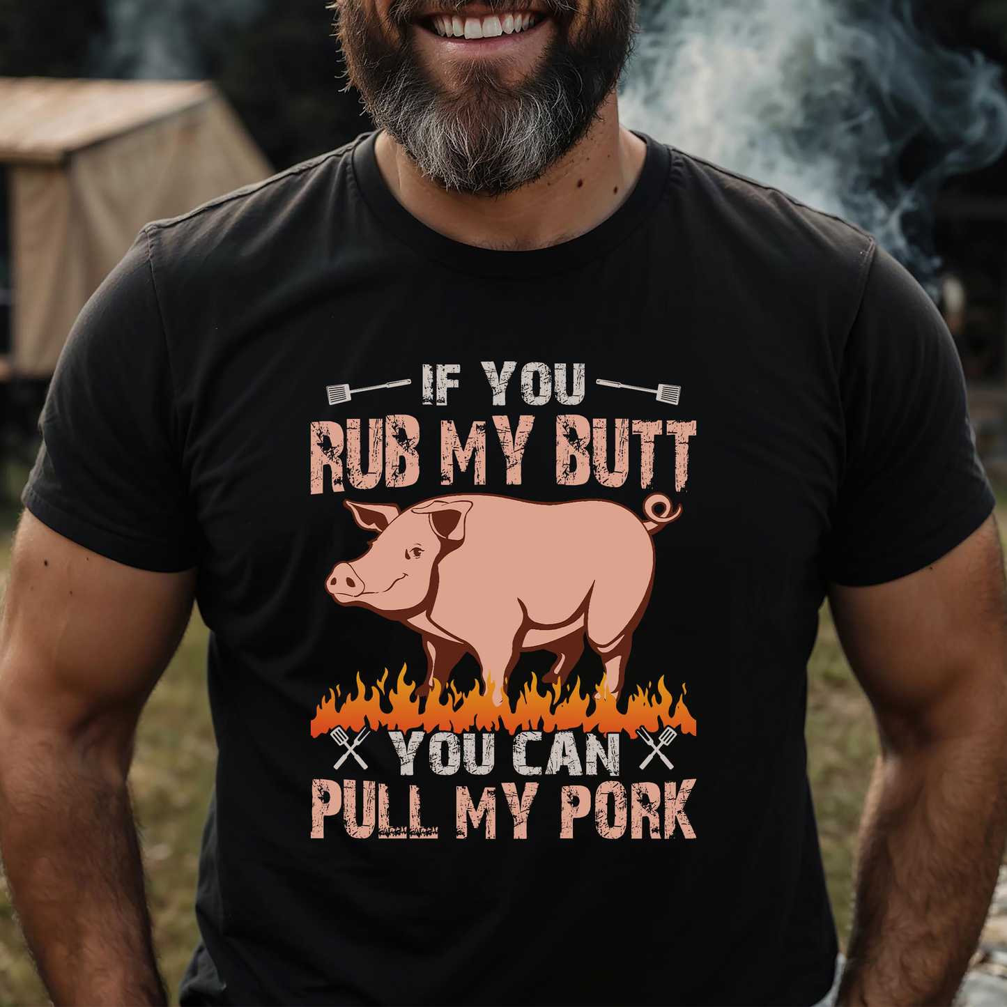 Rub my butt you can pull my pork T-Shirt
